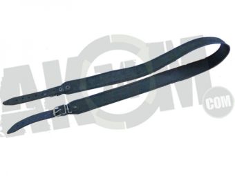 Ремень ружейный кожаный черный прошитый (универсальный) в СНГ фото